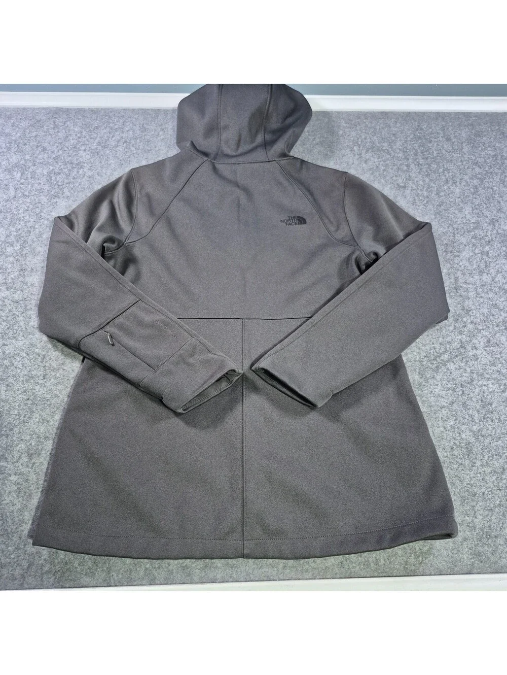 The North Face Jacket Mens Dalk Gray WindWall Fleece Lined Full Zip Soft Shell